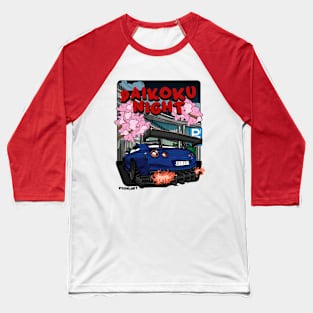 R35 GTR Godzilla Daikoku Night Racing Baseball T-Shirt